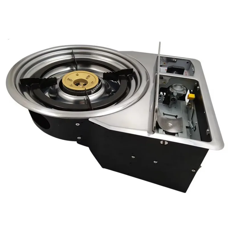 Korean Bbq Grill - 商業屋内ポータブル内蔵プロパン韓国バーベキューバーベキューダイニングテーブルガスバーナーブタンラウンドレストランバーベキューグリル