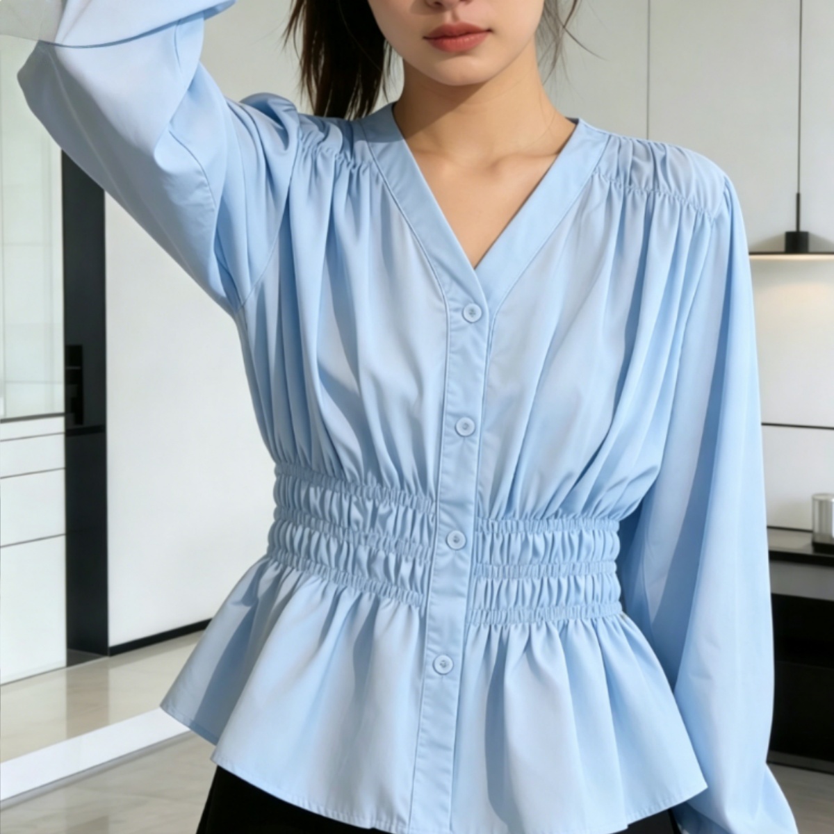 200ポンド以上のぽっちゃり体型向けオフィスレディー向けシャ - Korean Lifestyle のレビューと価格