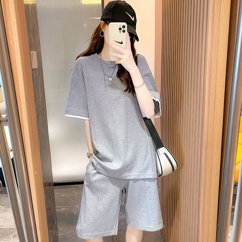 プラスサイズの女性の夏のカジュアル寝間着ファッショナブルな半 - Korean Lifestyle のレビューと価格
