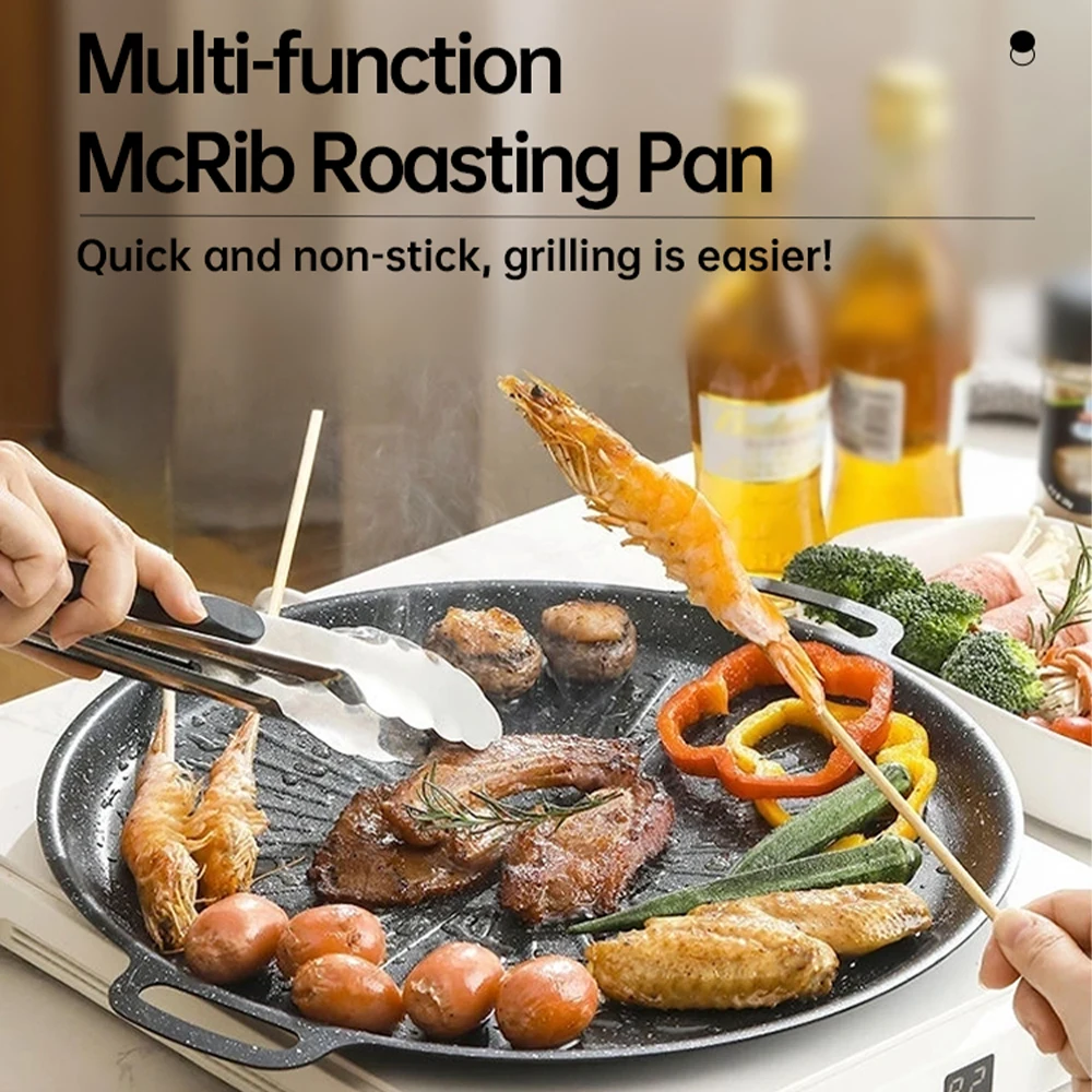34 センチメートル屋外バーベキューグリルパンノンスティック - Korean Bbq Grill のレビューと価格