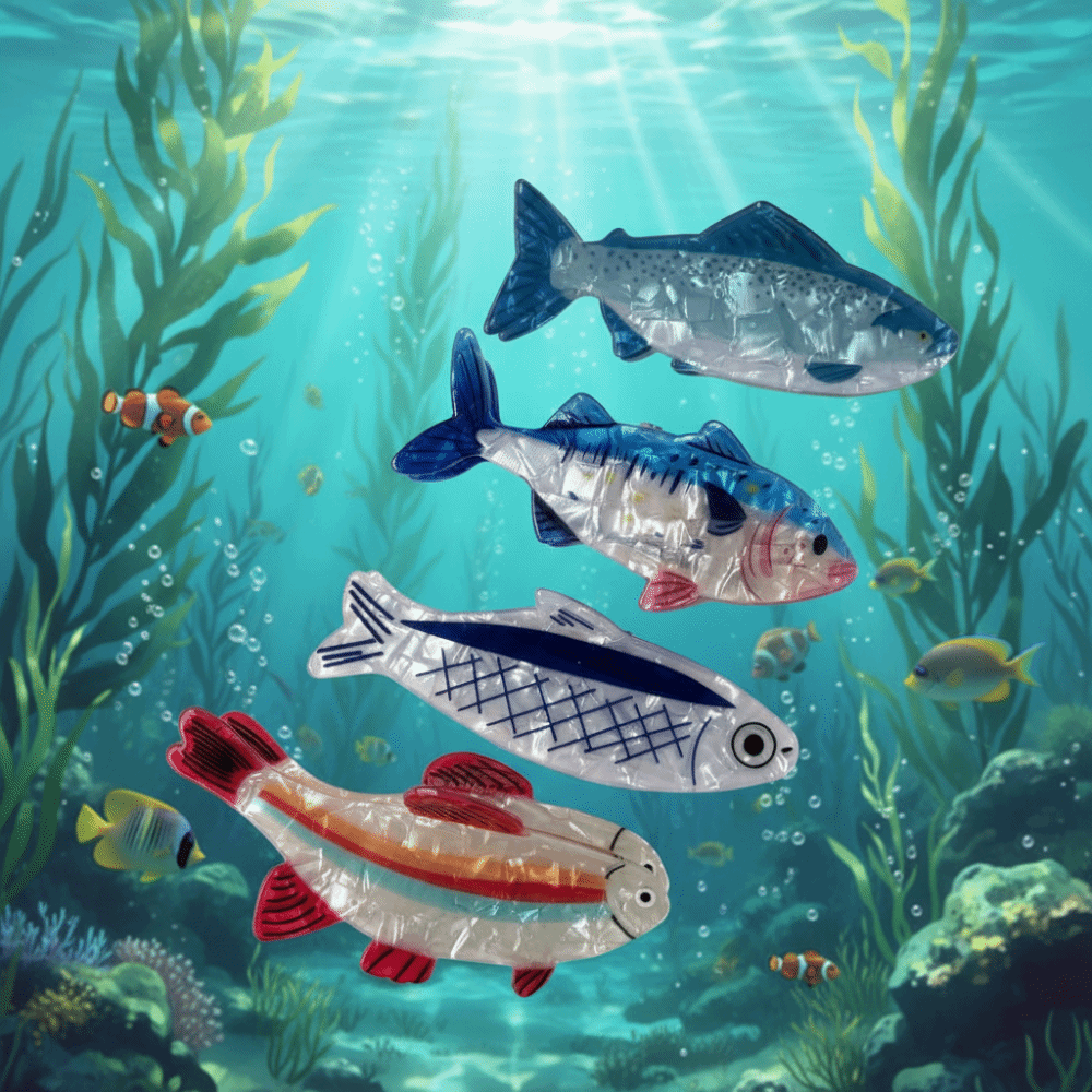 ヘアピン 海洋動物 ヘアクリップ PVC ツナ 魚類 ヘアク - Lifestyle Of Korean のレビューと価格