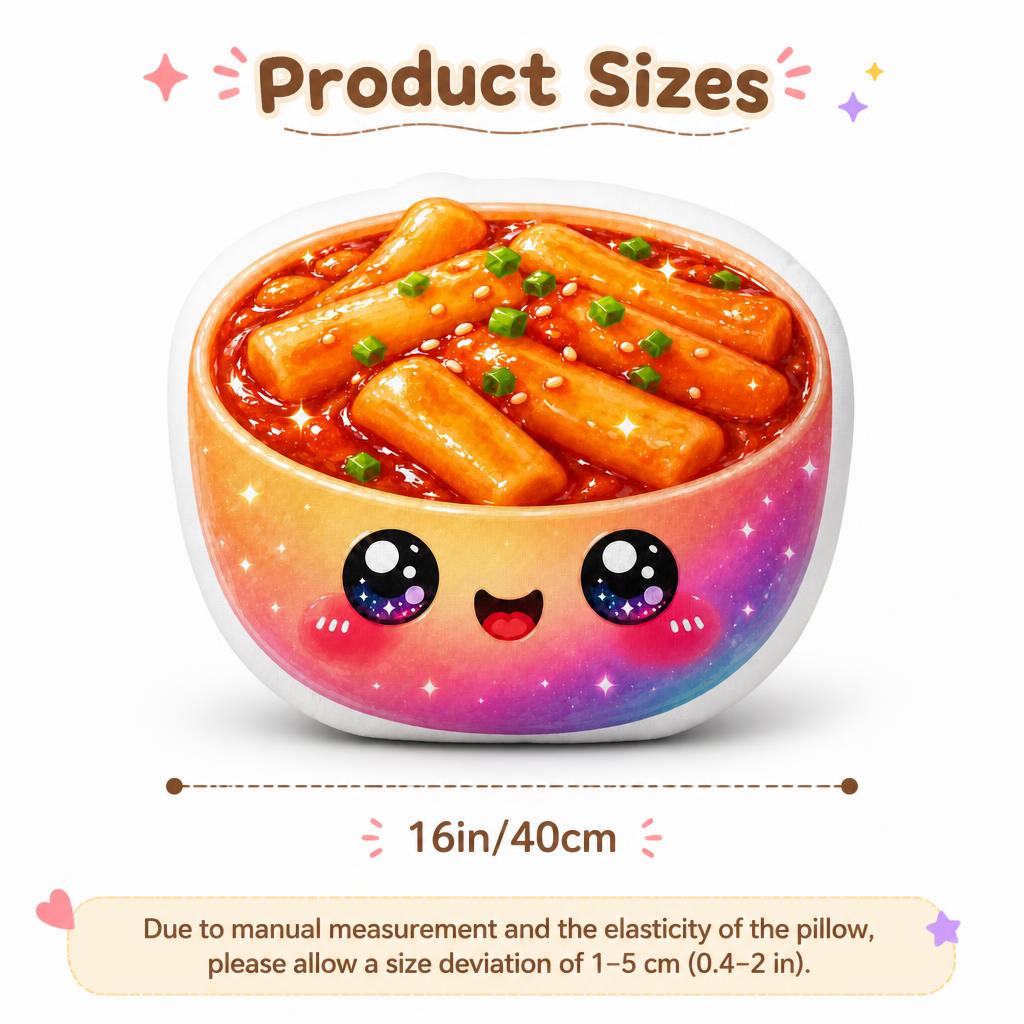 トッポッキ可愛い韓国料理スパイシーライスケーキぬいぐるみ枕ク - Tteokbokki Rice Cake のレビューと価格