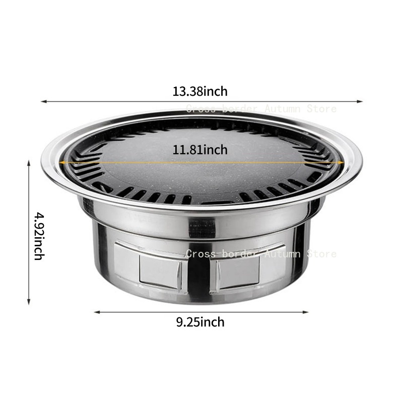 13インチ韓国式BBQグリル多機能炭火バーベキューラウンドキ - Korean Bbq Grill のレビューと価格