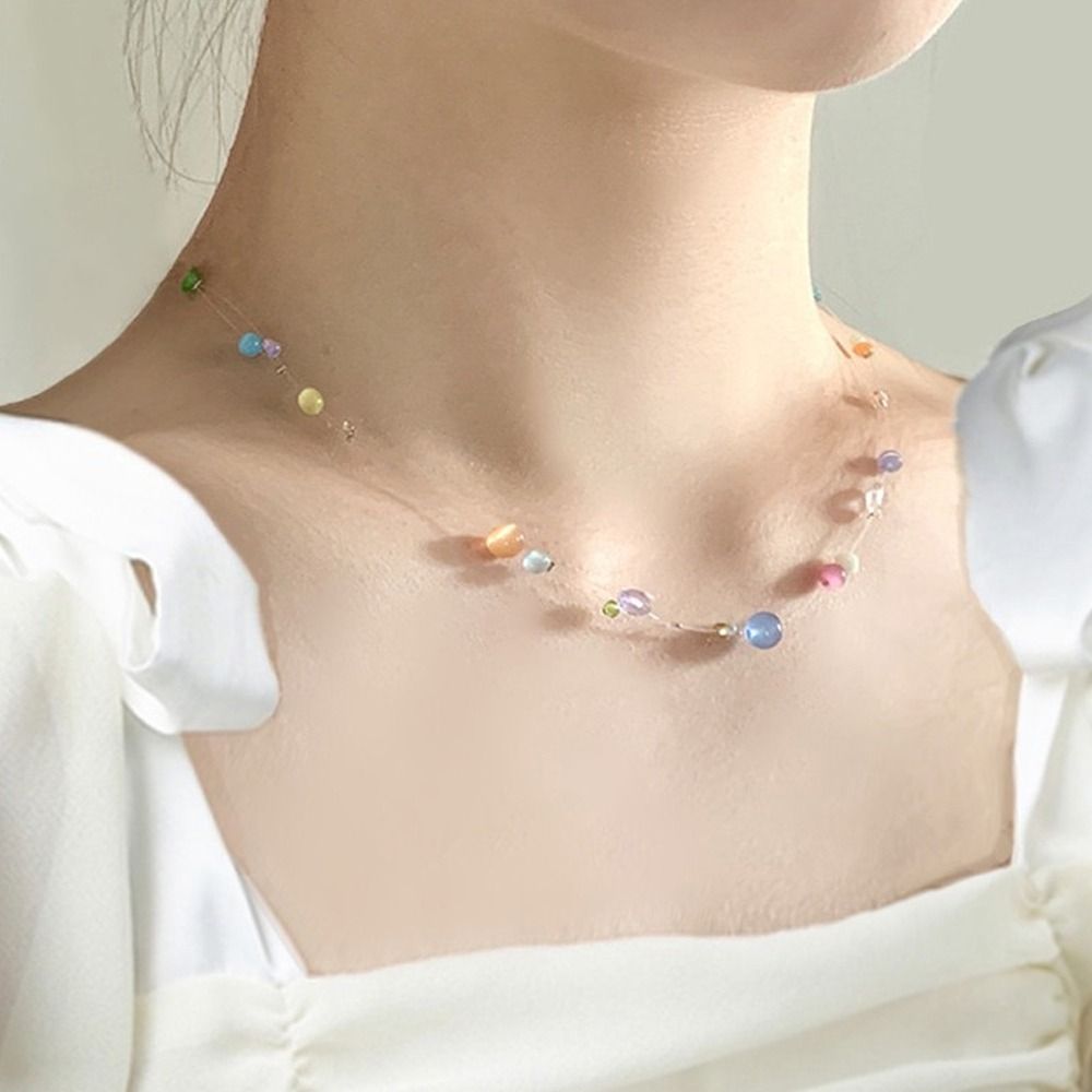 トレンディな合金韓国風ネックレス樹脂美学Y2kネックレスカラ - Korean Daily Lifestyle のレビューと価格