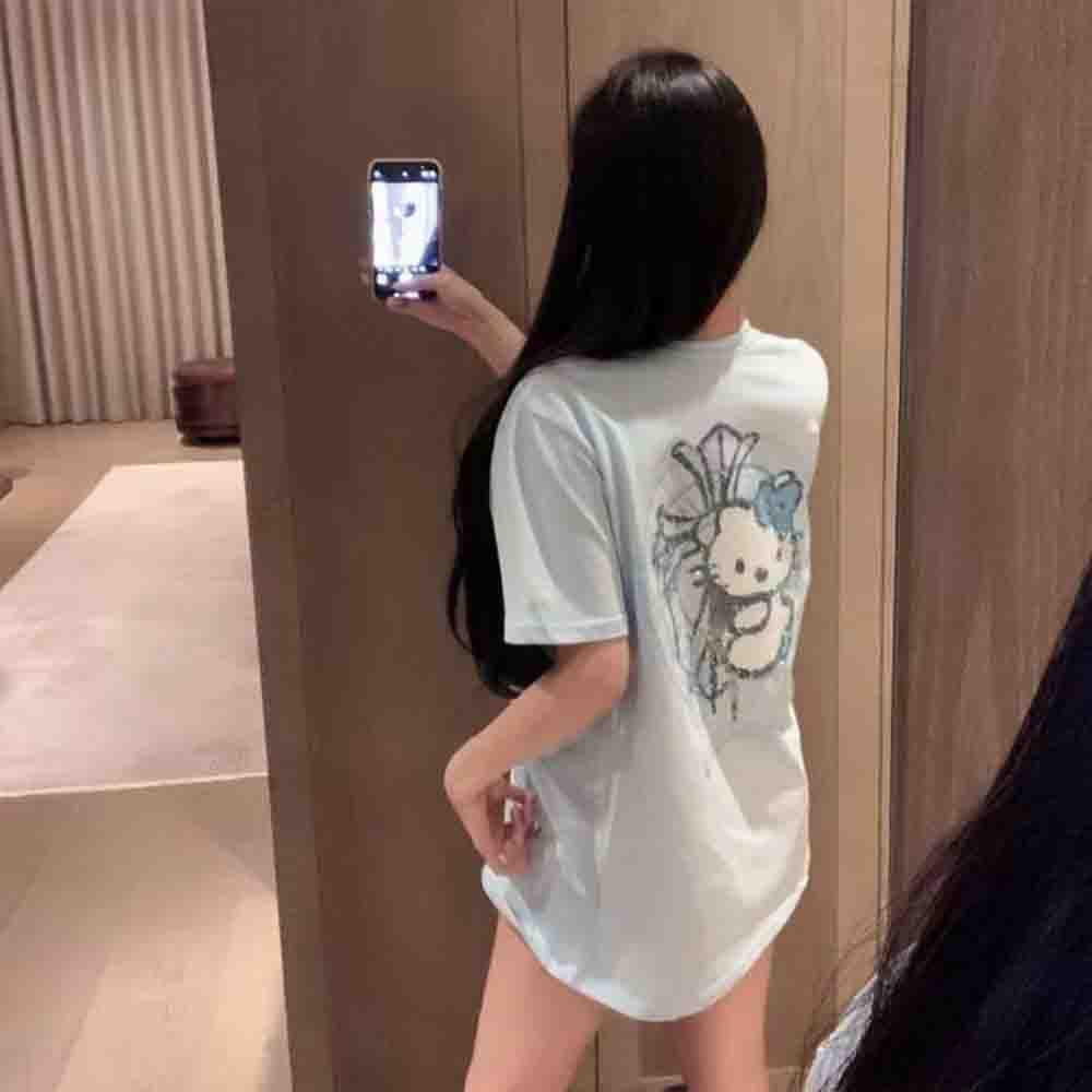 韓国語版ハローキティダイヤモンドプリントレディースTシャツY - Korean Lifestyle のレビューと価格