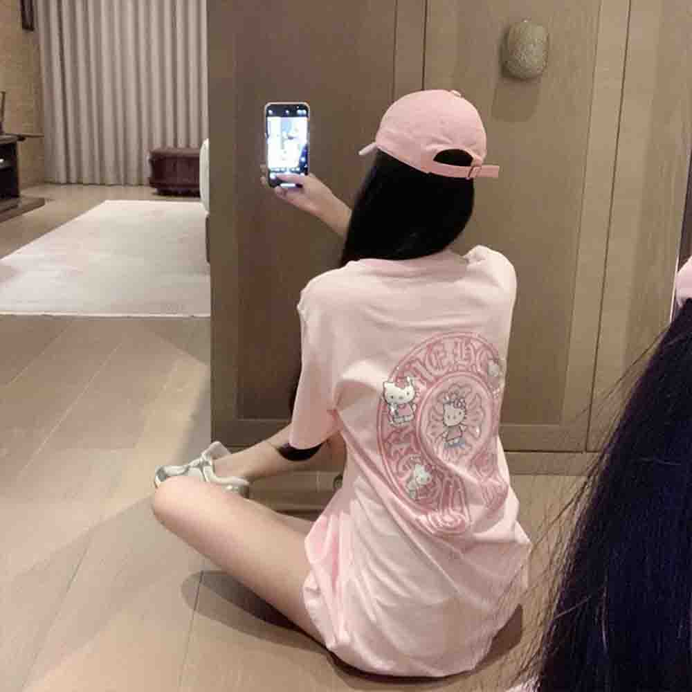 韓国語版ハローキティダイヤモンドプリントレディースTシャツY - Korean Lifestyle のレビューと価格