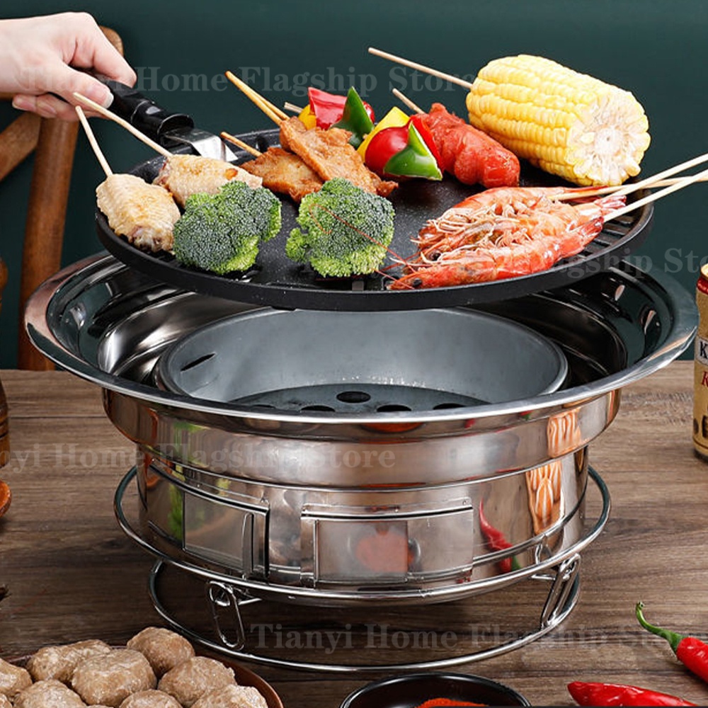 ステンレス鋼炭火グリルカーボンストーブバーベキューグリルラッ - Korean Bbq Grill のレビューと価格