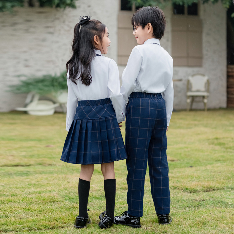 子供英国チェック柄ベストシャツスーツパンツ女の子チョッキブラ - Korean Lifestyle のレビューと価格