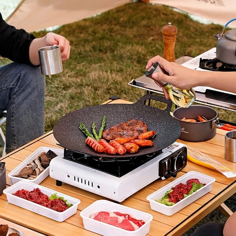 焦げ付き防止のローストパン、鋳鉄、ダブルハンドルベーキングパ - Korean Bbq Grill のレビューと価格
