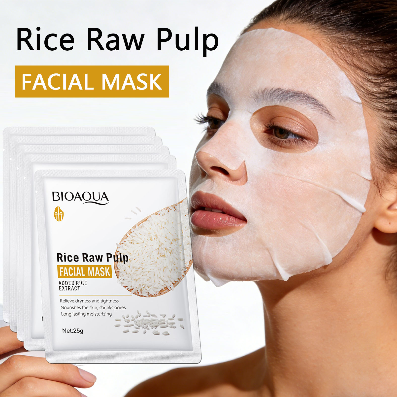 1/5/10/20 個米生パルプフェイシャルマスク保湿引き締 - Korean Skincare Routine のレビューと価格